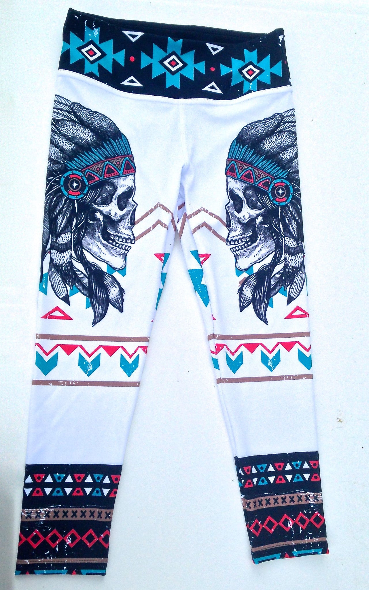Aztec Skull Capri