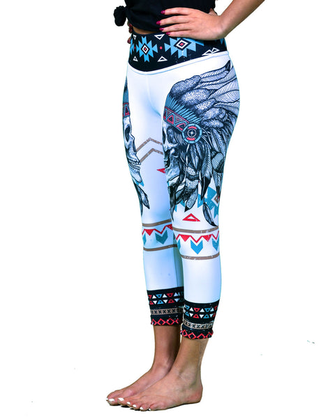 Aztec Skull Capri