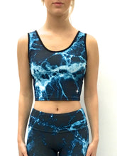 Load image into Gallery viewer, Blue Marble Crop Top
