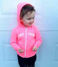 Load image into Gallery viewer, Kids Ciao Yoga Hoodie In Hot Pink

